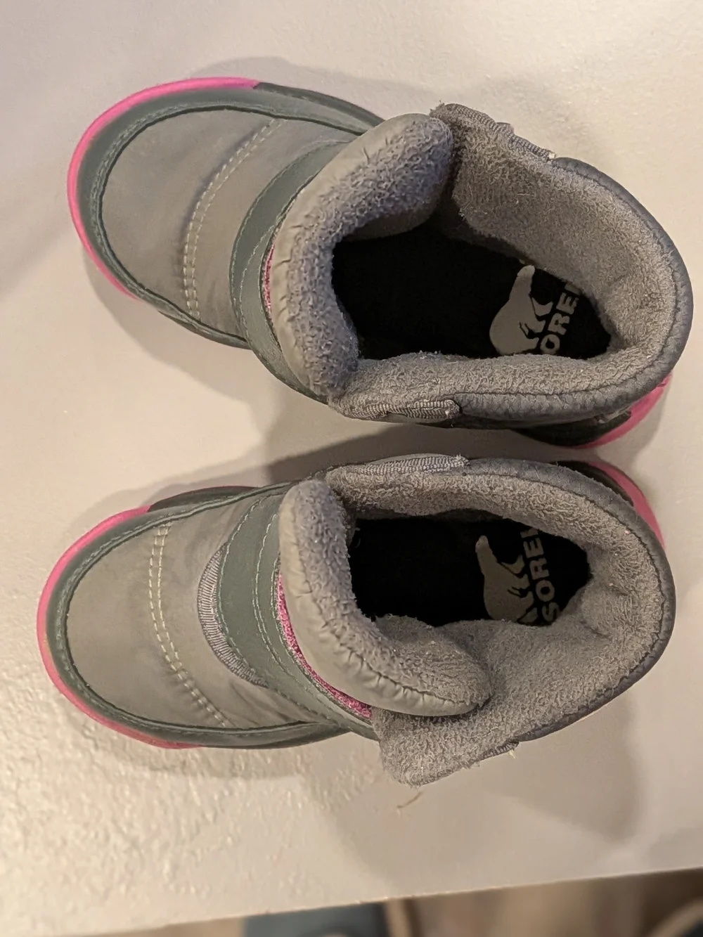 Sorel Kids Waterproof Gray and Pink Winter Boots Size 7